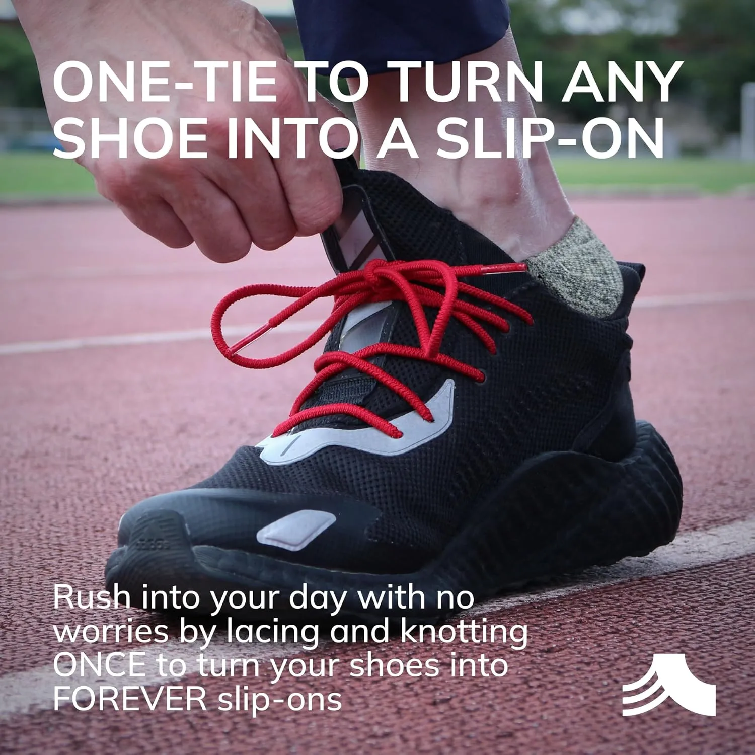 1 Pair One-Tie Elastic Round Shoelaces for Sneakers Boots, Eco-Positive Stretch Lace Turns Shoes Into Slip-Ons/NoTie