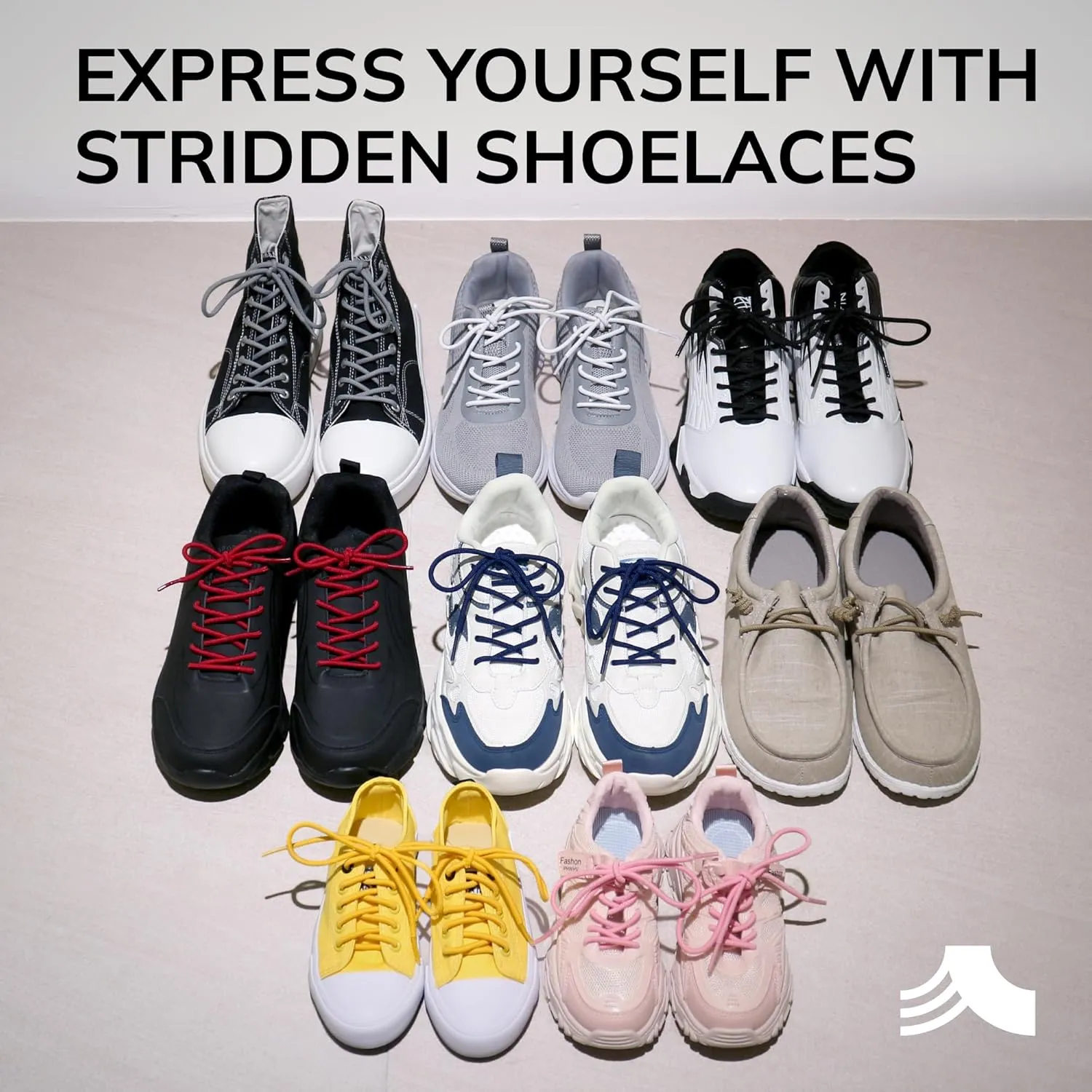 1 Pair One-Tie Elastic Round Shoelaces for Sneakers Boots, Eco-Positive Stretch Lace Turns Shoes Into Slip-Ons/NoTie