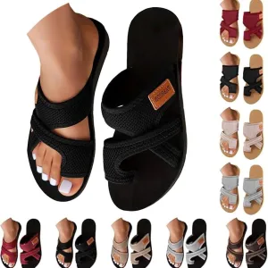 2025 Women's Summer Sandals Extra Wide Mesh Slides, Orthopedic Support Airflow Design Beach Walking Shoes