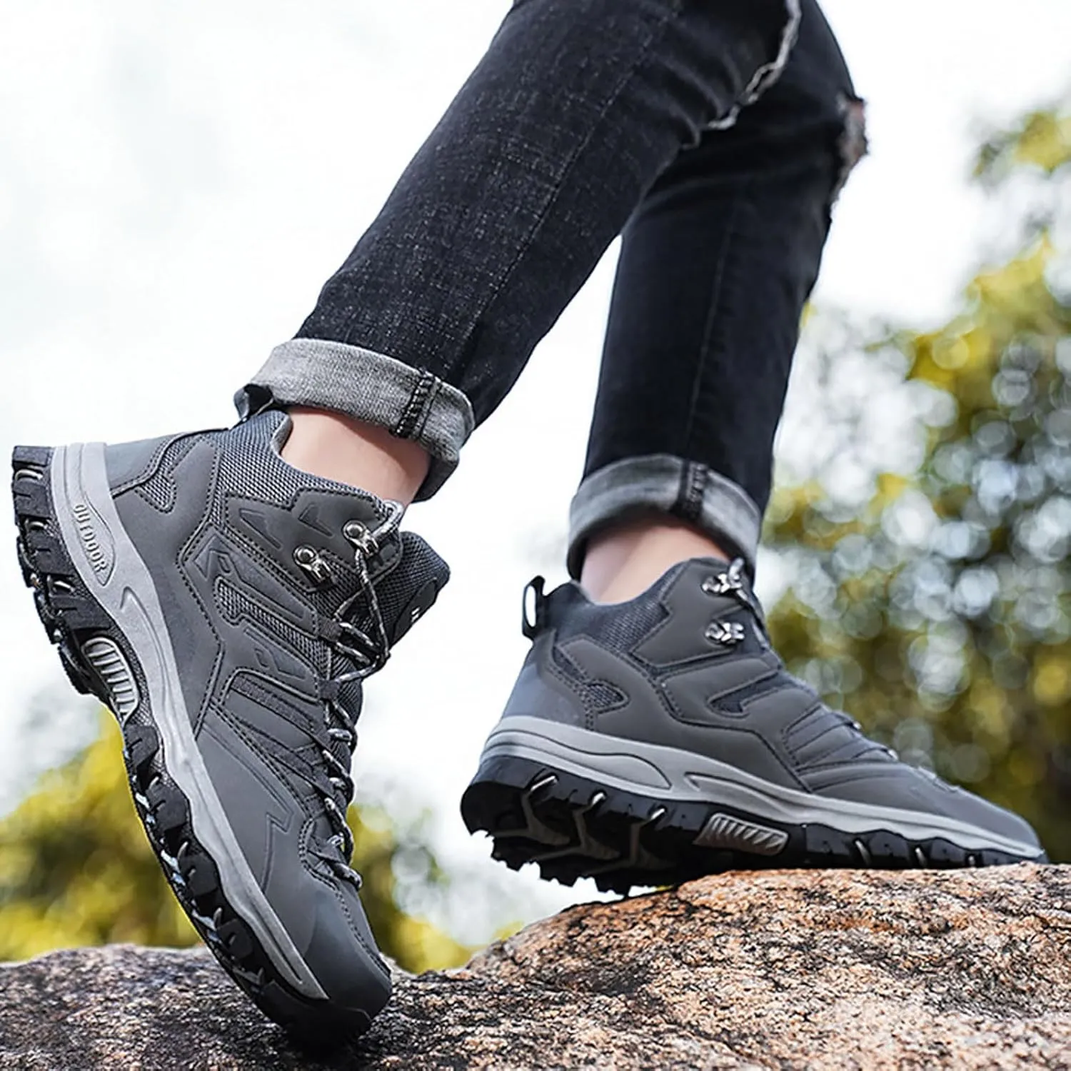 Arch Support Non Slip Minimalist Shoes for Men Breathable Elastic Fly Woven Mesh Sneaker Casual Stretch Sneaker
