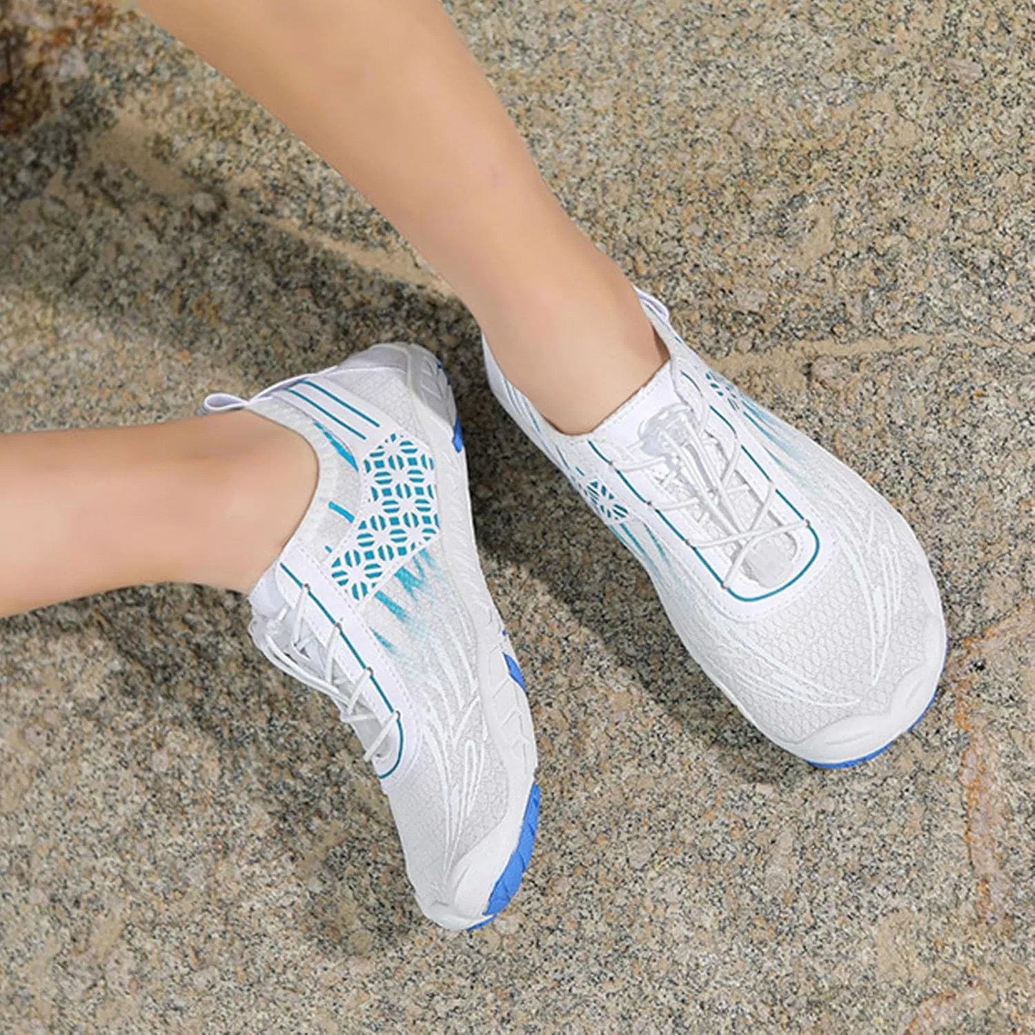 Arch Support Non Slip Minimalist Shoes for Men Breathable Elastic Fly Woven Mesh Sneaker Men's Recovery Shoes