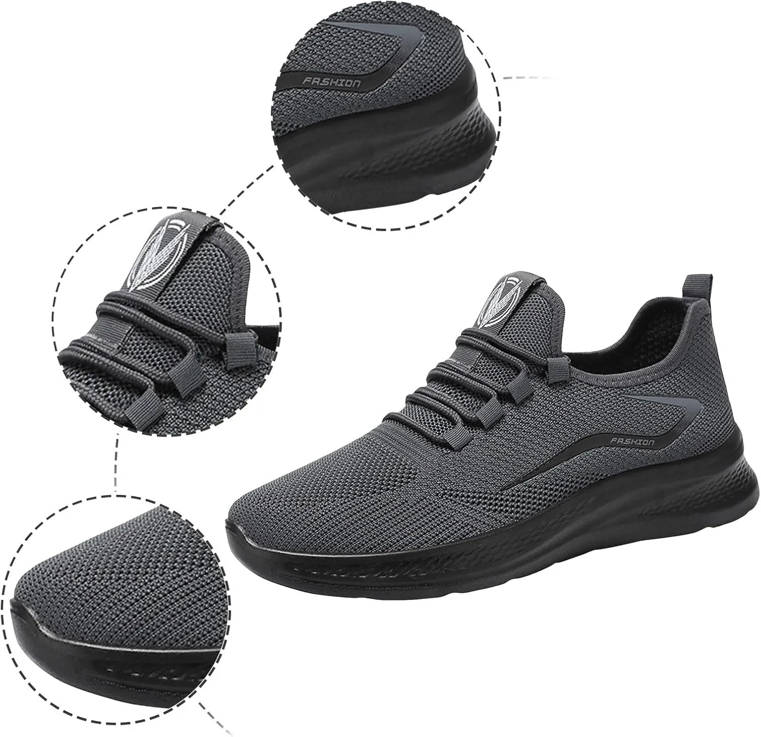 Arch Support Non Slip Minimalist Shoes for Men Breathable Mesh Fashion Sneaker Men's Arch Support Insole Shoes