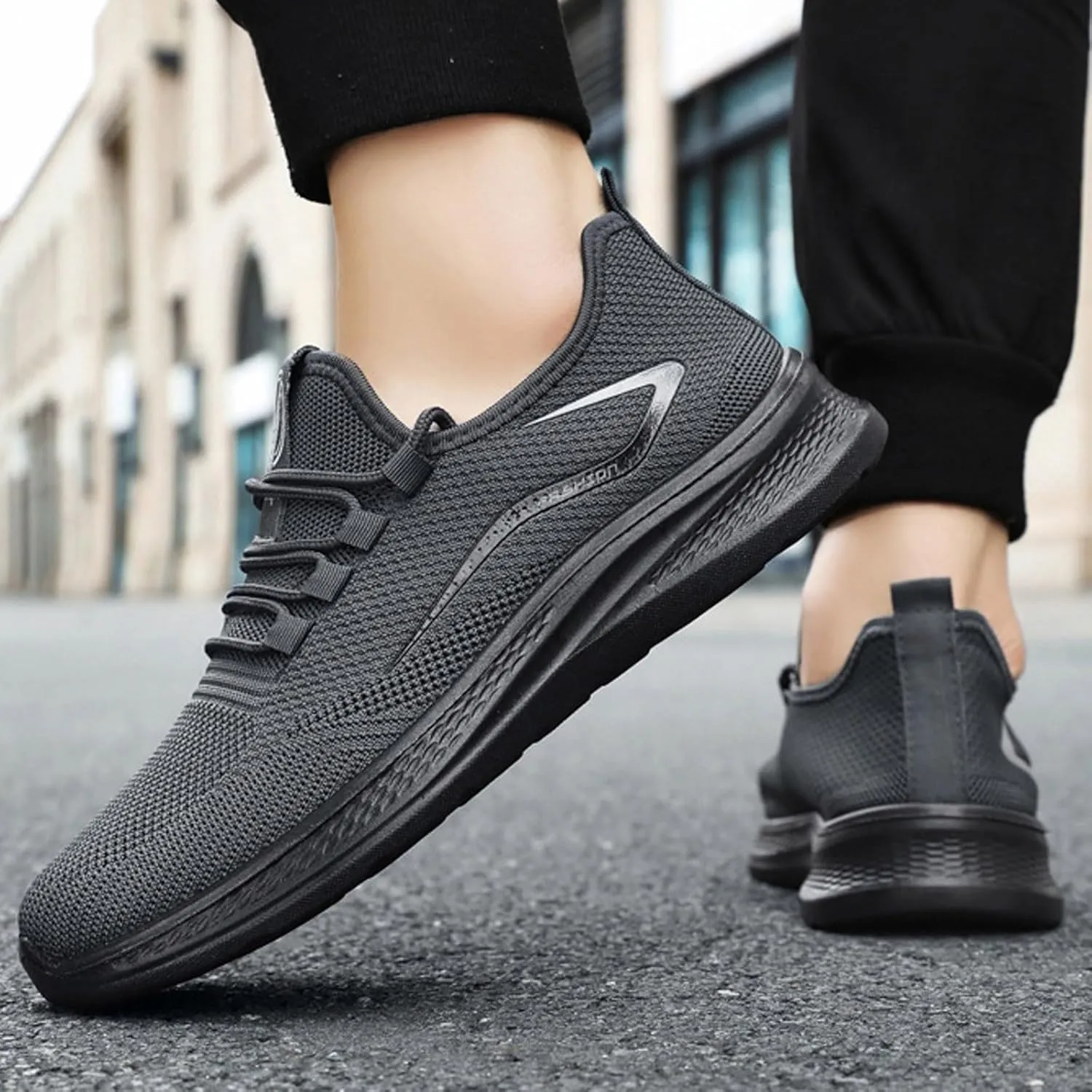 Arch Support Non Slip Minimalist Shoes for Men Breathable Mesh Fashion Sneaker Men's Arch Support Insole Shoes