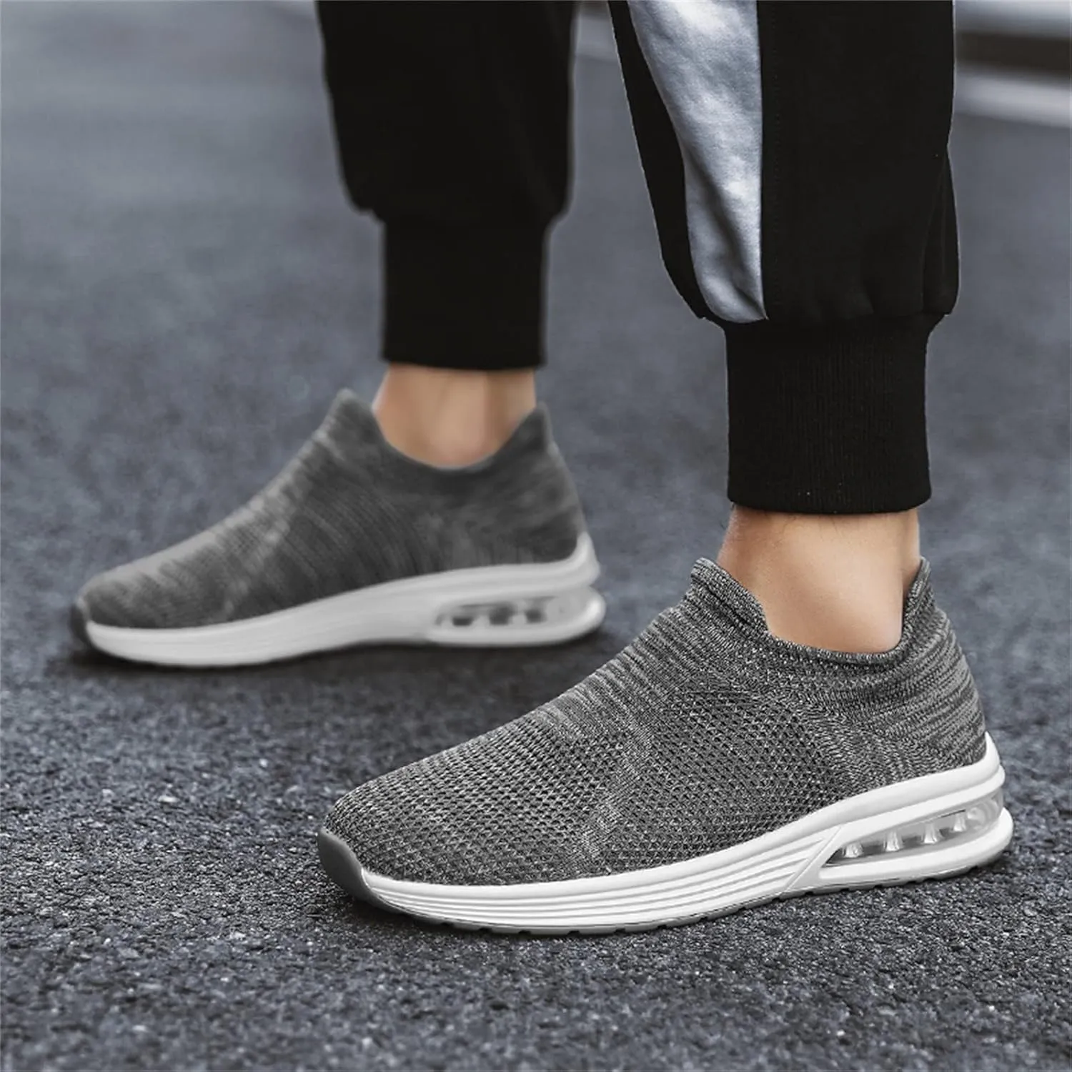 Arch Support Sports Shoes for Men Breathable Elastic Fly Woven Mesh Sneaker Arch Support Walking Shoes for Men