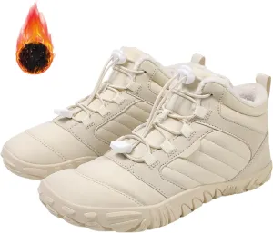 Barefoot Hiking Boots Women Waterproof Winter Barefoot Boots Insulated Warm Walking Hiking Boots for Women Trail Running Healthy Non-Slip Drop Zero Sole Wide Toe Box Comfortable Sneakers