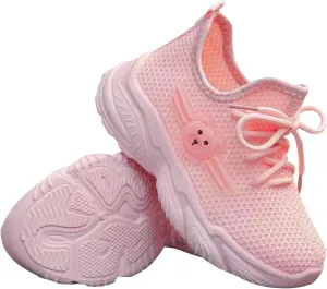 Big Kids Boys Mesh Sneaker Breathable Running Sport Shoes Childrens Lace-Up Bear Non Slip Shoes Light Comfy Casual