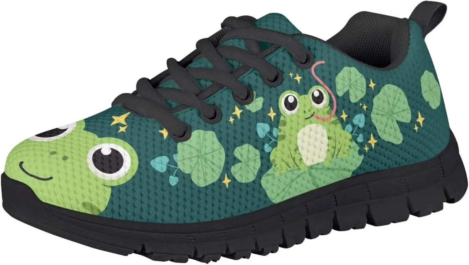 Boys Tennis Shoes Mesh Running Sport Shoe Animal Print Sneaker Lightweight Breathable Lace Up Athletic Shoes US11-5