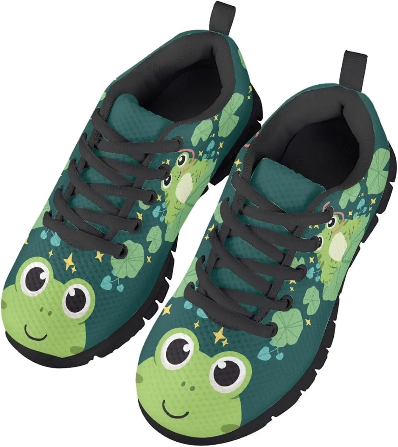 Boys Tennis Shoes Mesh Running Sport Shoe Animal Print Sneaker Lightweight Breathable Lace Up Athletic Shoes US11-5