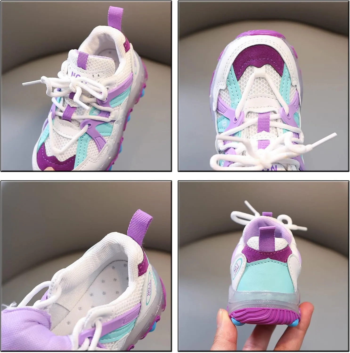 Breathable Lace Light up Sneakers for Kids Toddler Ankle Outdoor Running Sport Non Slip Shoes Lightweight Comfy Fashion