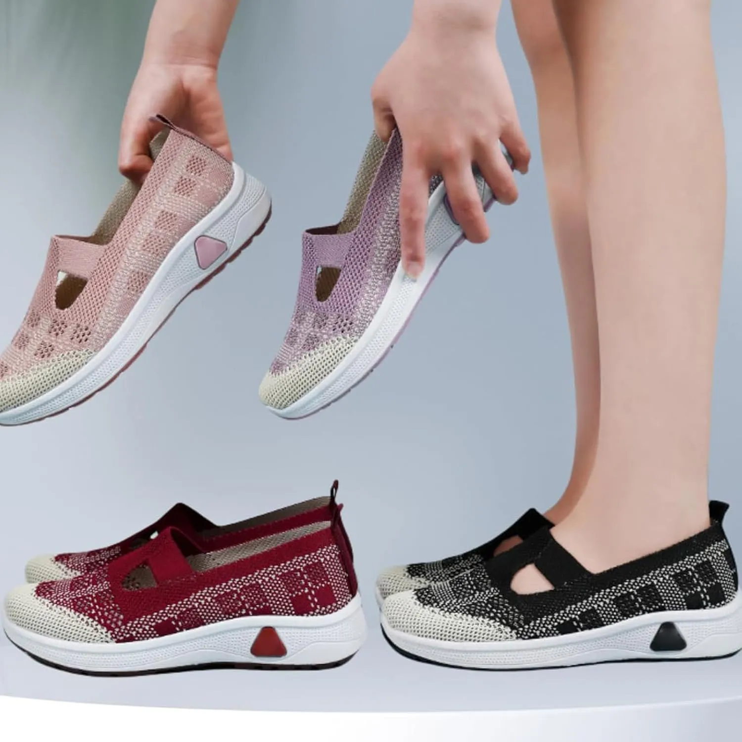 Canvas Shoes for Women Wide Width Slip On Walking Sneakers Low Top Sneakers Orthopedic Shoes for Women Comfort Wear Orthowear Shoe Pull On Comfortable Footwear All Day Wear Non Slip Nursing Shoe