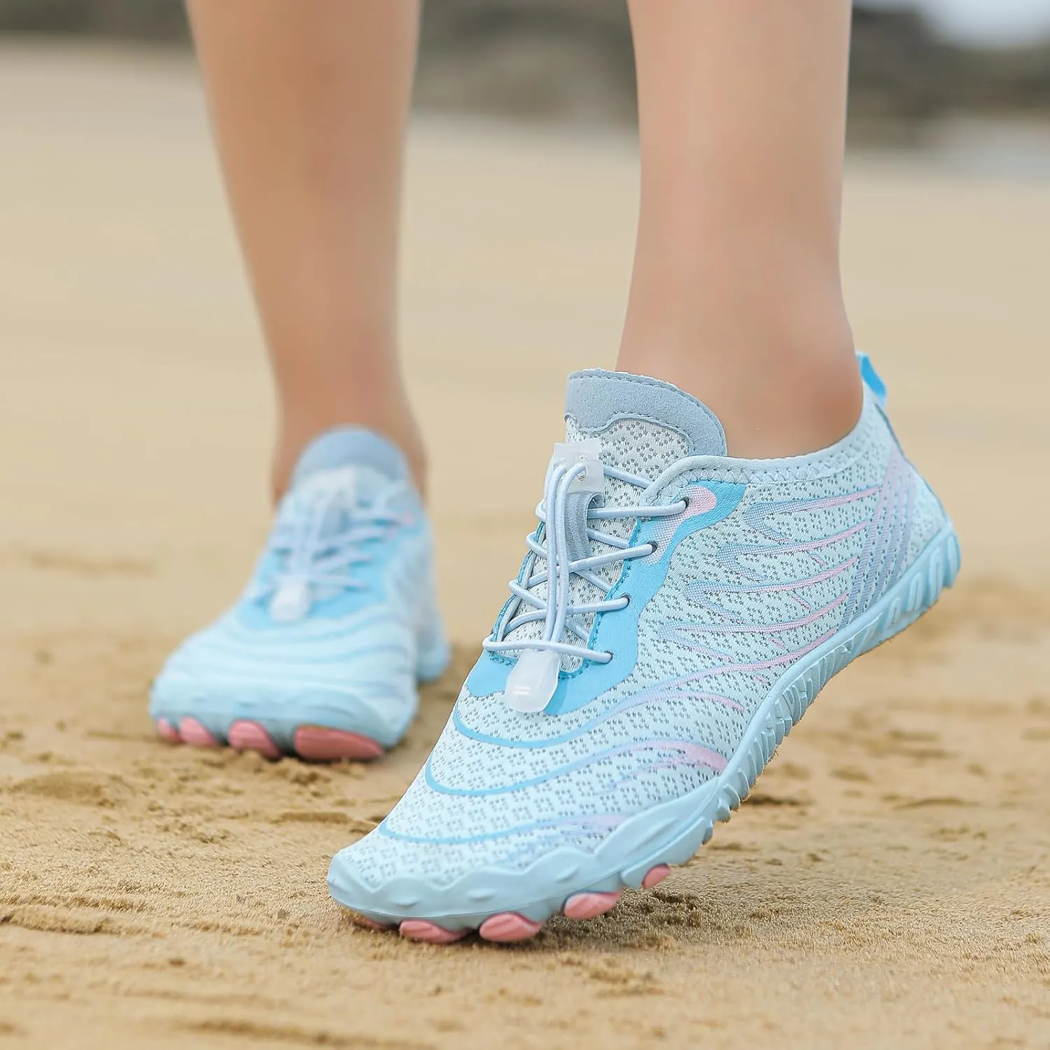 Casual Barefoot Shoes Women Quick Dry Beach Shoes for Walking, Running, Hiking, Yoga Exercise Grounded Footwear Wide Toe Box Low Top Sneakers Breathable Water Socks Lightweight Footwear Summer Shoe