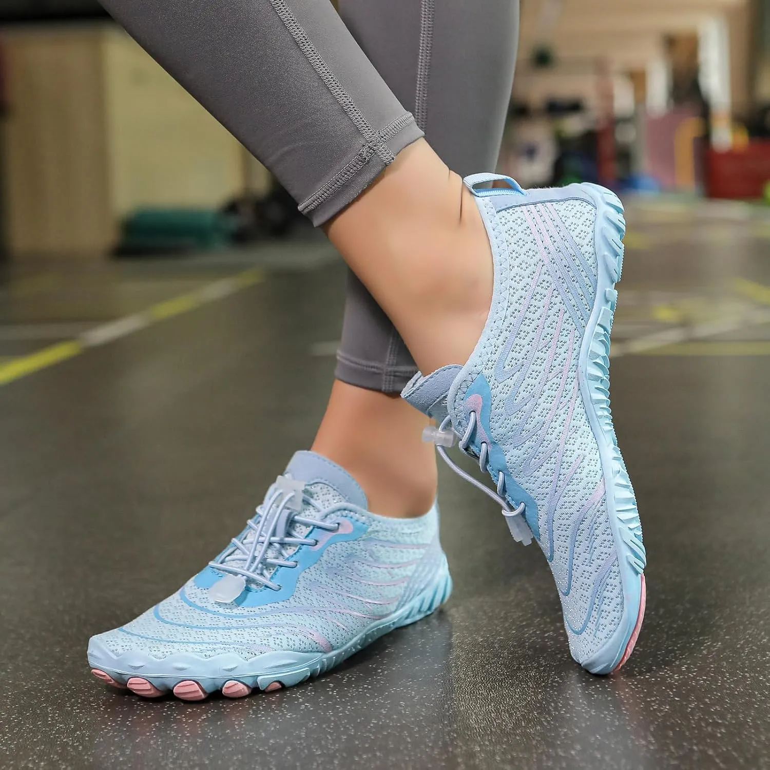 Casual Barefoot Shoes Women Quick Dry Beach Shoes for Walking, Running, Hiking, Yoga Exercise Grounded Footwear Wide Toe Box Low Top Sneakers Breathable Water Socks Lightweight Footwear Summer Shoe