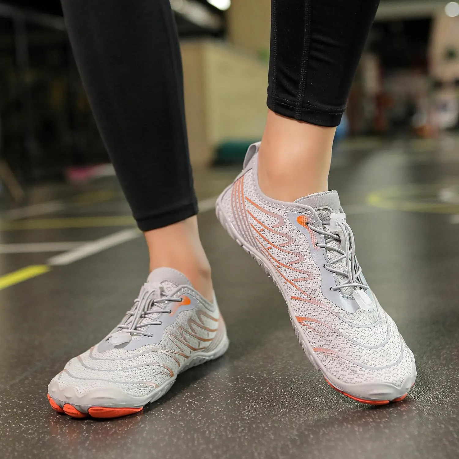 Casual Barefoot Shoes Women Quick Dry Beach Shoes for Walking, Running, Hiking, Yoga Exercise Grounded Footwear Wide Toe Box Low Top Sneakers Breathable Water Socks Lightweight Footwear Summer Shoe