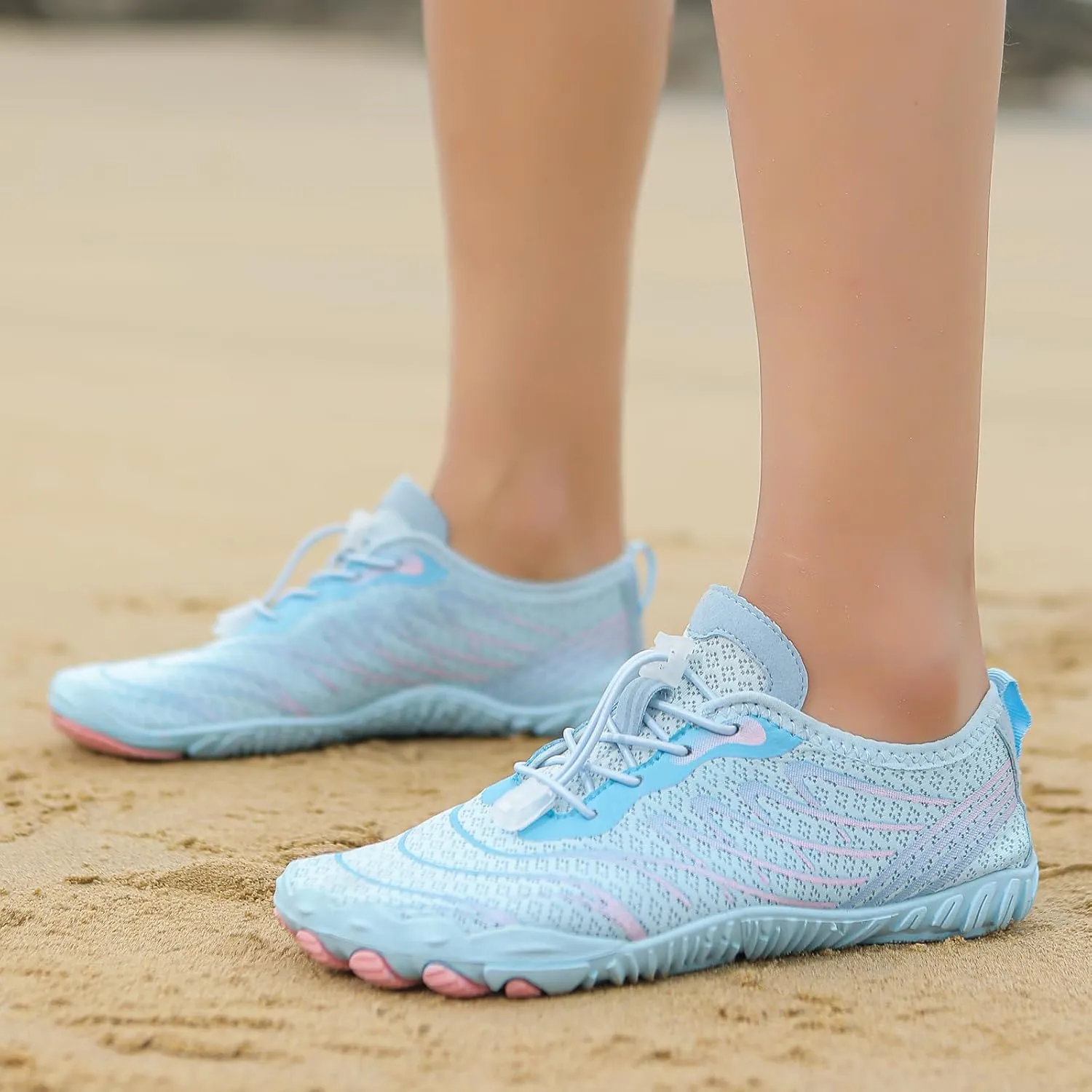 Casual Barefoot Shoes Women Quick Dry Beach Shoes for Walking, Running, Hiking, Yoga Exercise Grounded Footwear Wide Toe Box Low Top Sneakers Breathable Water Socks Lightweight Footwear Summer Shoe