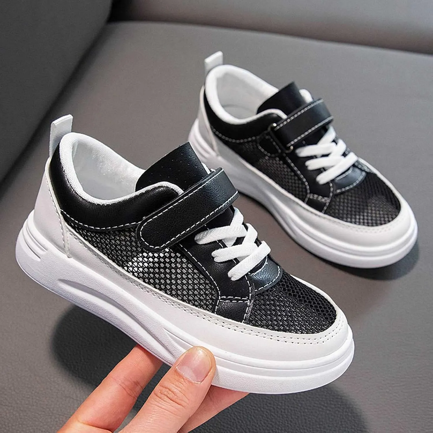 Childrens Flat Sport Shoes Boys Kids Open Toe Light Sneaker Outdoor Running Mesh Breathable Casual Shoes Non Slip Comfy