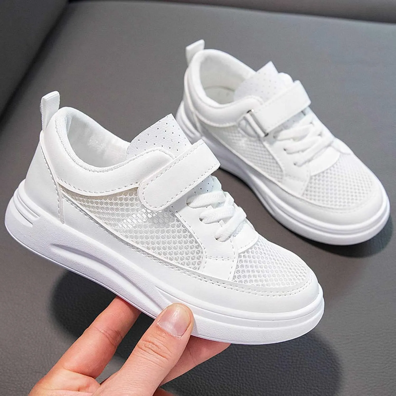 Childrens Flat Sport Shoes Boys Kids Open Toe Light Sneaker Outdoor Running Mesh Breathable Casual Shoes Non Slip Comfy