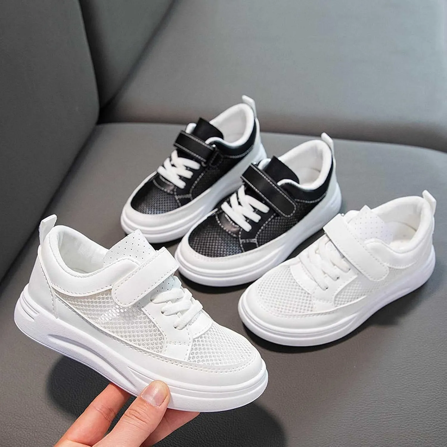 Childrens Flat Sport Shoes Boys Kids Open Toe Light Sneaker Outdoor Running Mesh Breathable Casual Shoes Non Slip Comfy