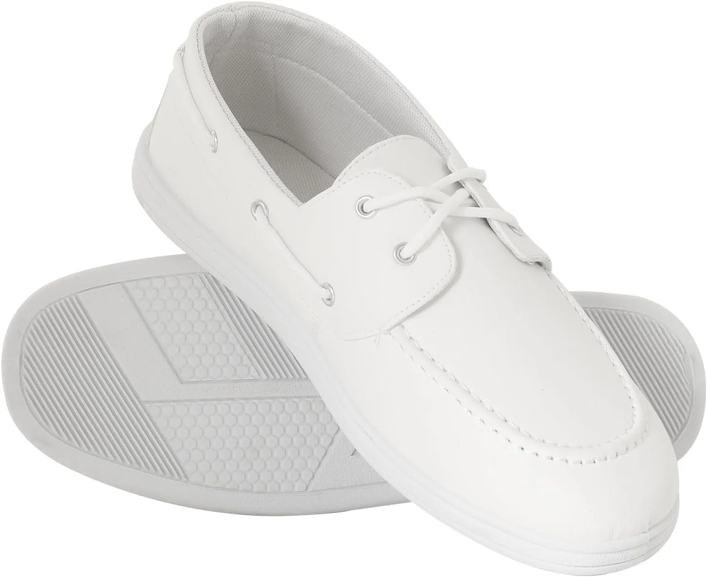 CHIN·MOON Men's Penny Loafers Slip-Ons Casual Boat Driving Walking Shoes Waterproof PU Footwear