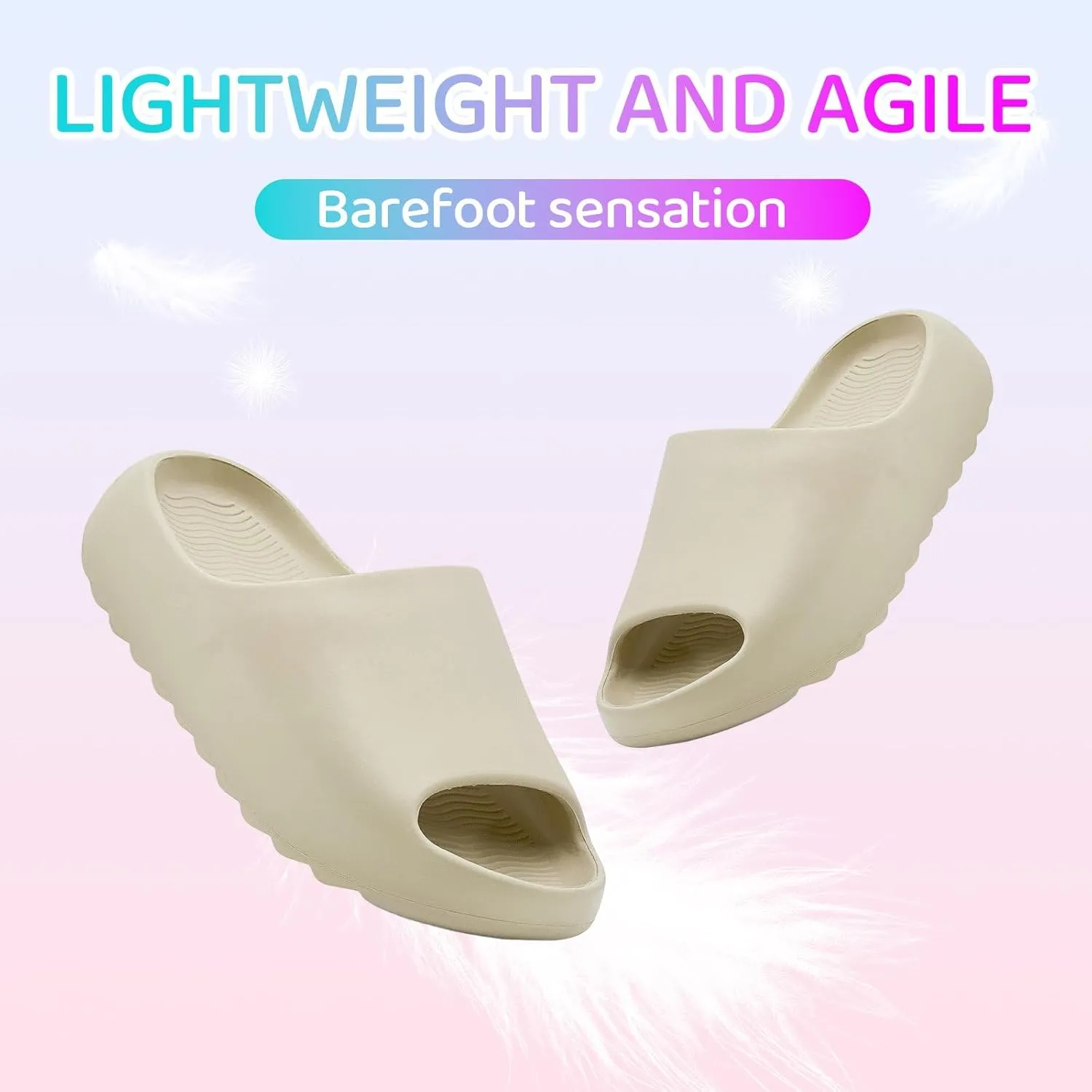 Cloud Slides for Kids,Boys Girls Shower Slippers Bathroom Pool Sandals,Toddler Home House Open Toe Comfy Thick Sole Slippers,Summer Non-Slip Beach Shoes