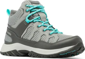 Columbia Womens Granite Trail Mid Waterproof, Titanium Grey Steel/Bright Aqua, 8 Wide