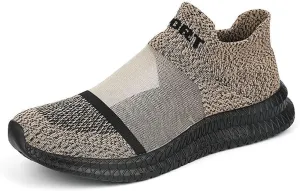 DESESE Men's Transparent Mesh Lightweight Socks Sneakers Breathable Knitted Casual Sneakers Arch Support Non-Slip Loafers,Summer Slip-on Walking Shoes