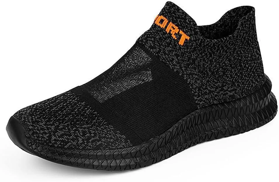 DESESE Men's Transparent Mesh Lightweight Socks Sneakers Breathable Knitted Casual Sneakers Arch Support Non-Slip Loafers,Summer Slip-on Walking Shoes