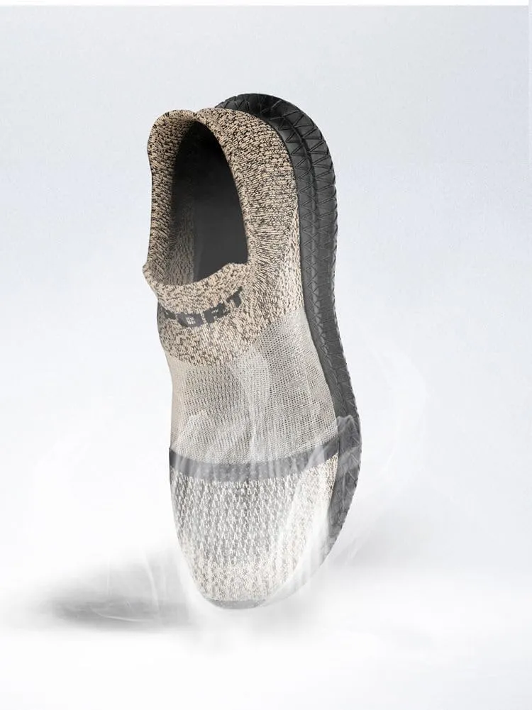 DESESE Men's Transparent Mesh Lightweight Socks Sneakers Breathable Knitted Casual Sneakers Arch Support Non-Slip Loafers,Summer Slip-on Walking Shoes