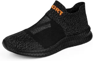 DESESE Men's Transparent Mesh Lightweight Socks Sneakers Breathable Knitted Casual Sneakers Arch Support Non-Slip Loafers,Summer Slip-on Walking Shoes