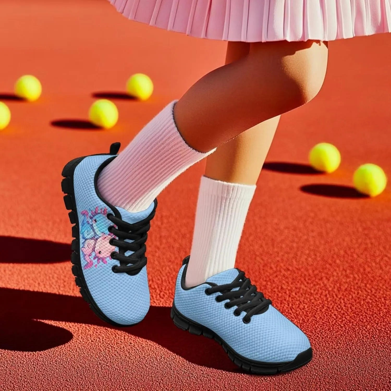 Doojoayie Cute Shoes for Girls Non-Slip Running Sneakers for Daily Causal