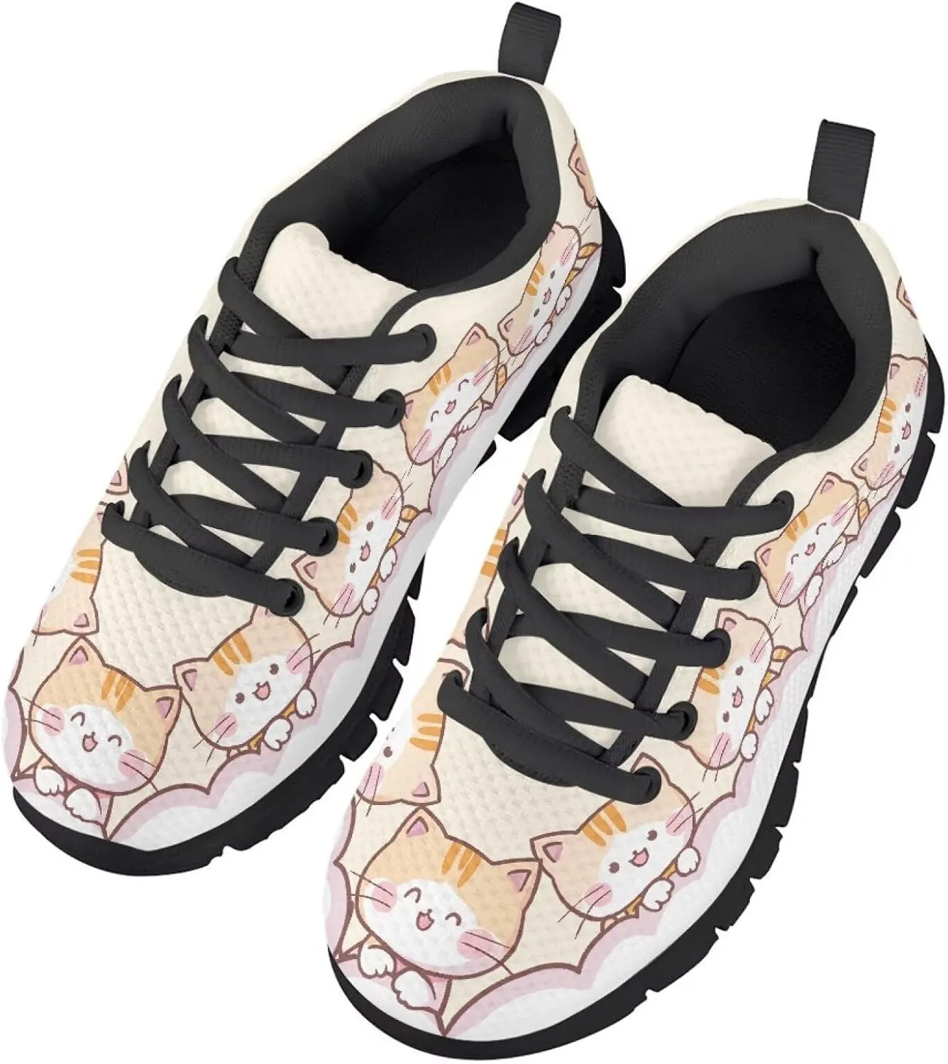 Doojoayie Cute Shoes for Girls Non-Slip Running Sneakers for Daily Causal