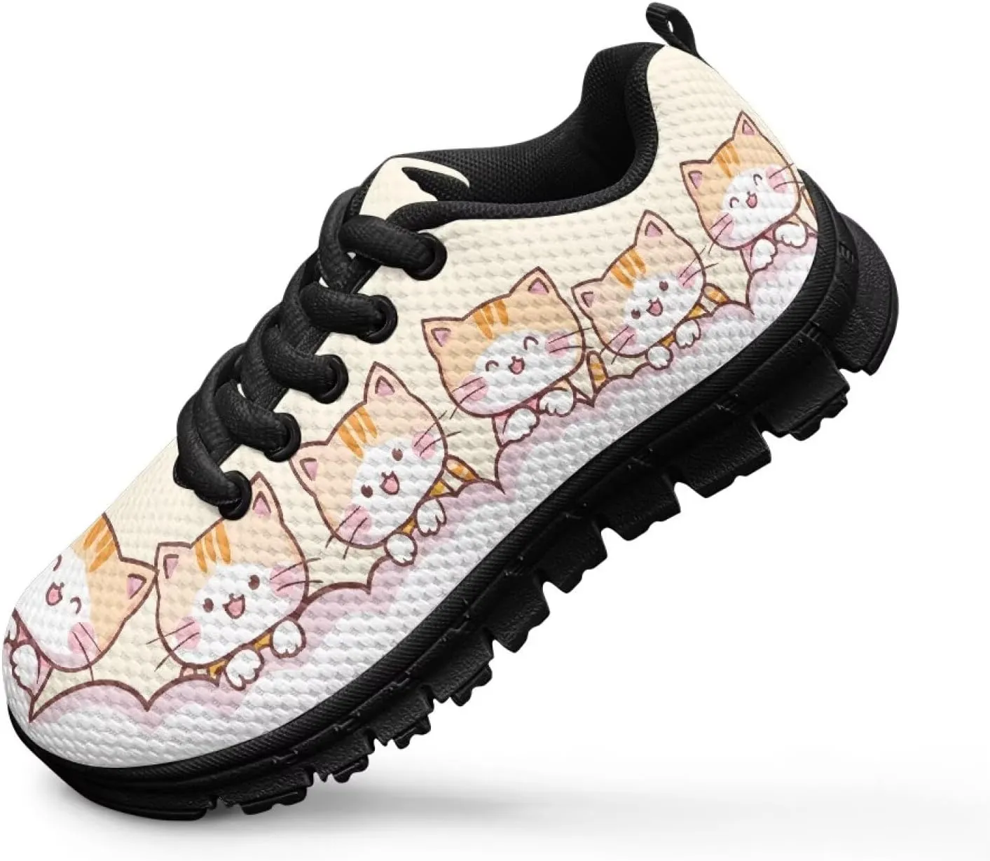 Doojoayie Cute Shoes for Girls Non-Slip Running Sneakers for Daily Causal