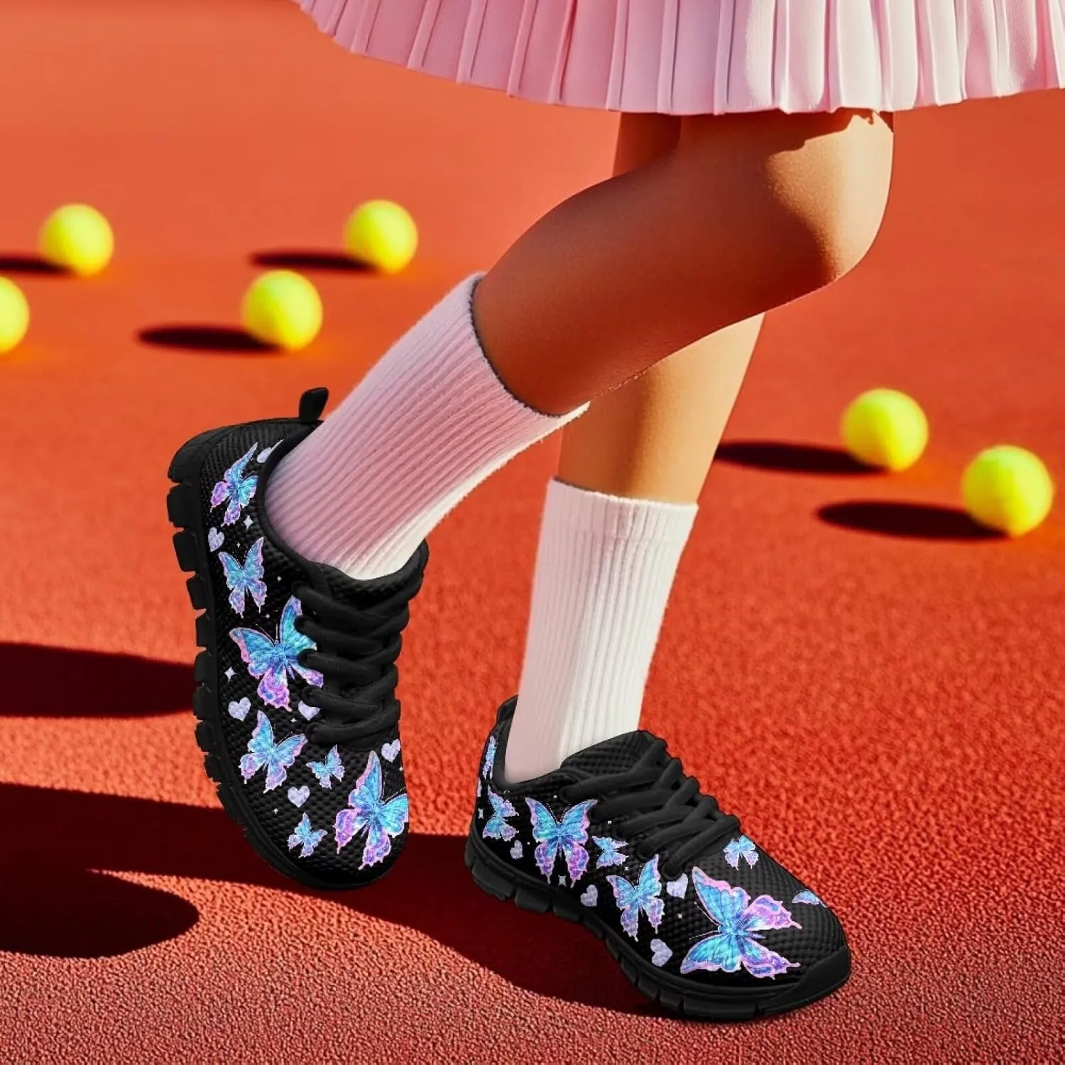 Doojoayie Cute Shoes for Girls Non-Slip Running Sneakers for Daily Causal