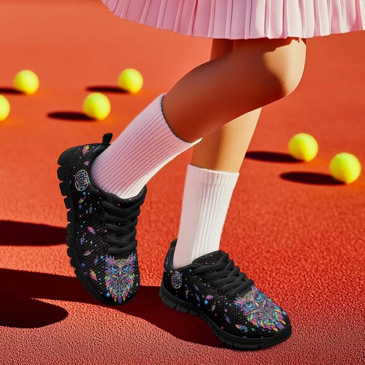 Doojoayie Cute Shoes for Girls Non-Slip Running Sneakers for Daily Causal