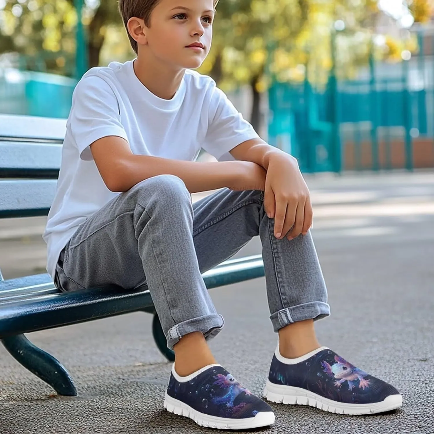 Doojoayie Novelty Boys Slip On Sneakers Non Slip for Kids Outdoor Active Play
