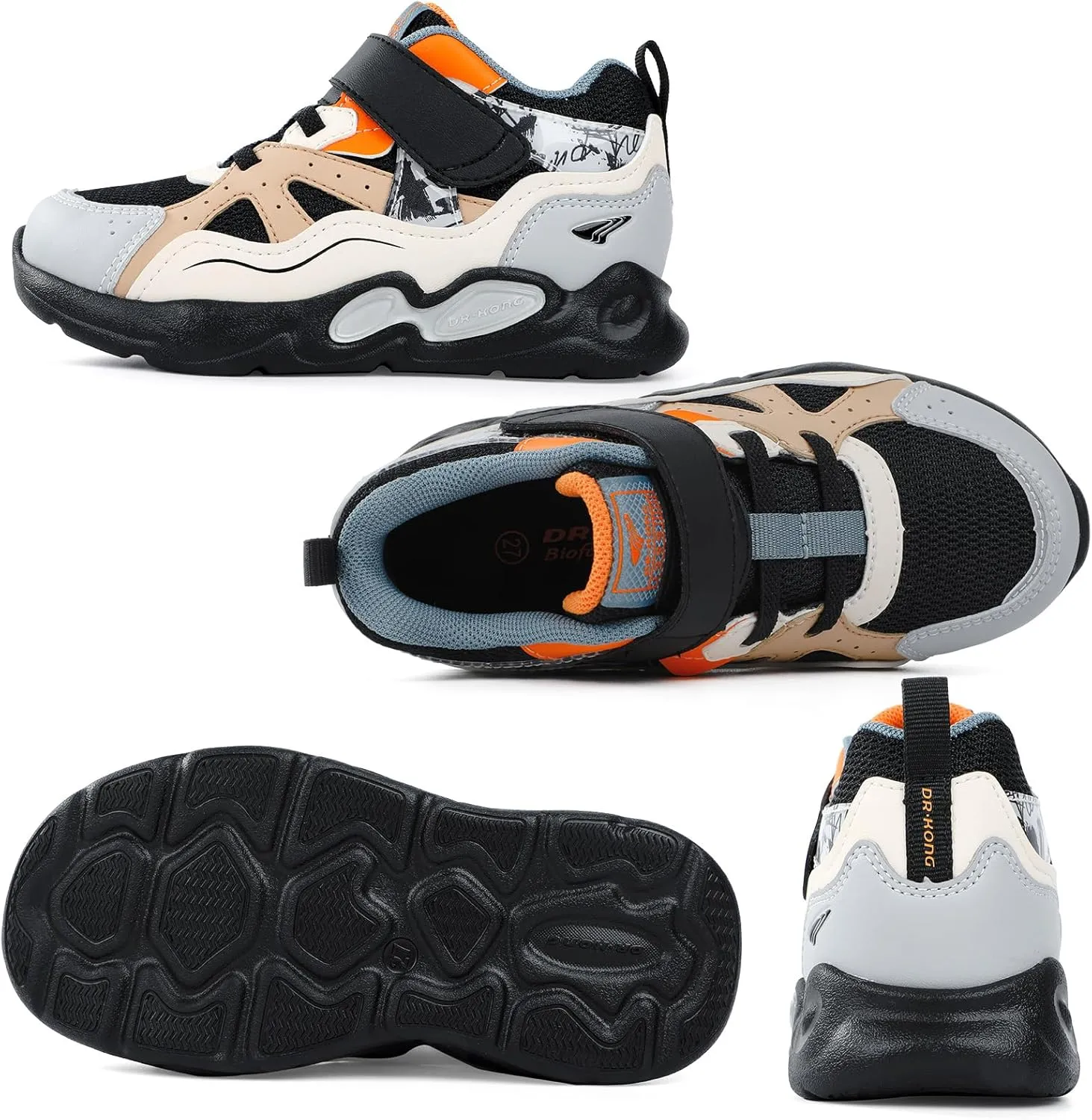 Dr Kong Toddler Shoes Kids Shoes for Boys and Girls Lightweight Durable Casual Athletic Kids Sneakers for Toddlers and Little Kids