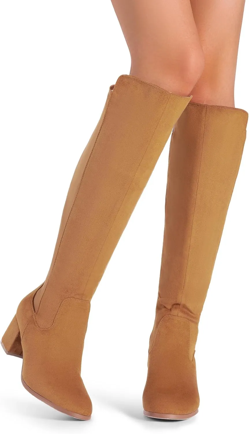 DREAM PAIRS Women's Knee High Stretchy Fashion Boots