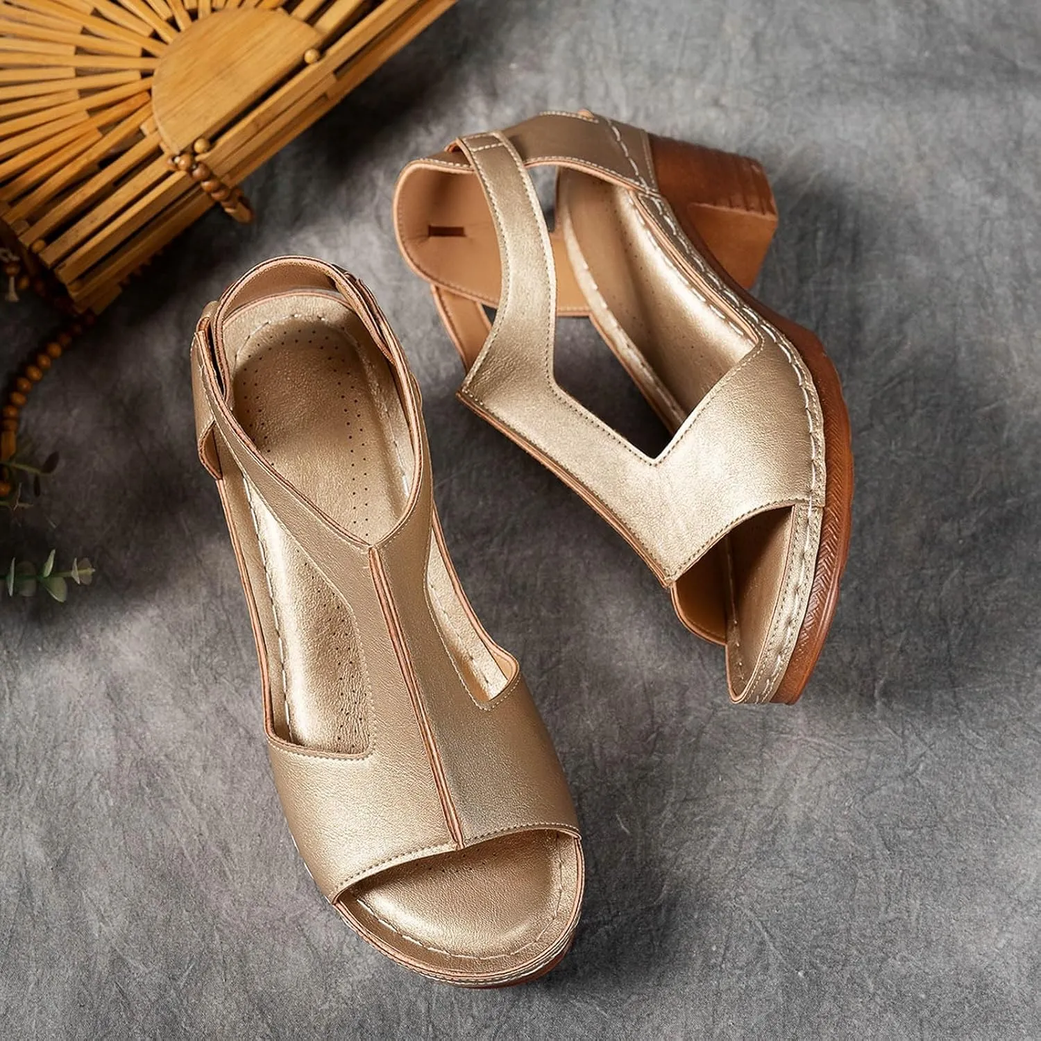 Eduavar Sandals for Women 2025 Low Block Heels Chunky Wedding Ankle Strap Dress Pump Shoes Slingback Open Toe Heeled Sandals