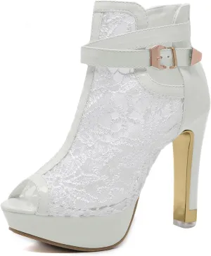 Eduavar Sandals for Women Dressy Summer, Wedge Sandals for Women Chunky Heel Sandals Open Toe Hollow Out Ankle Strap Sandals