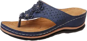Eduavar Sandals for Women, Sandals Women Comfortable Flip Flops with Arch Support Summer Beach Sandals Slippers