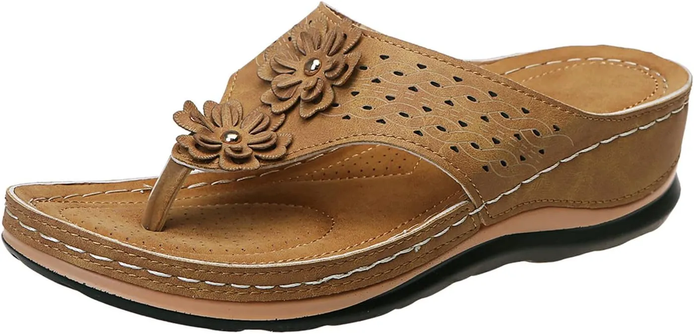 Eduavar Summer Sandals for Women 2023, Sandals Women Dressy Summer Breathable Flip Flops Summer Beach Sandals Slippers