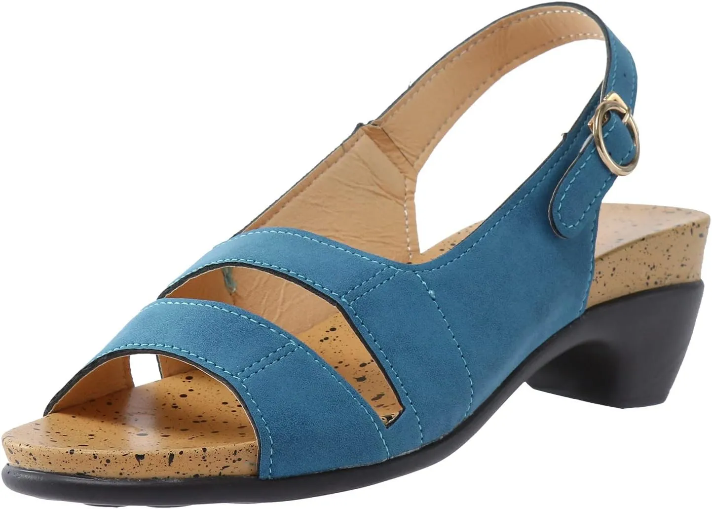 Eduavar Summer Sandals for Women, Orthopedic Sandals for Women Peep Toe Wedge Sandals Comfortable Ankle Strap Sandals