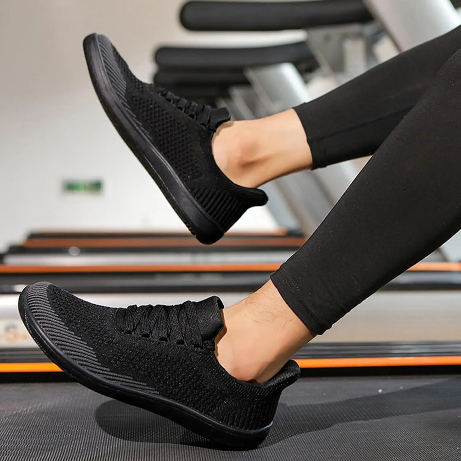 Fashion Sneakers for Men Lace-up Mesh Flat Bottom Soft Walking Running Shoes Comfortable Tennis Shoes Non Slip Casual Daily Wear Mens Sneakers