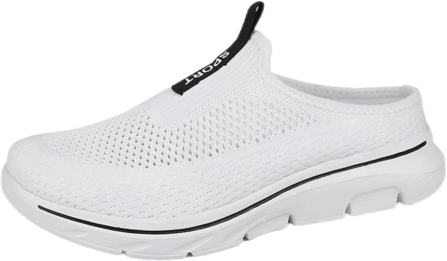 FUNCOS Women's Slip-On Mules Breathable Mesh Walking Slippers Open Back Summer Comfort