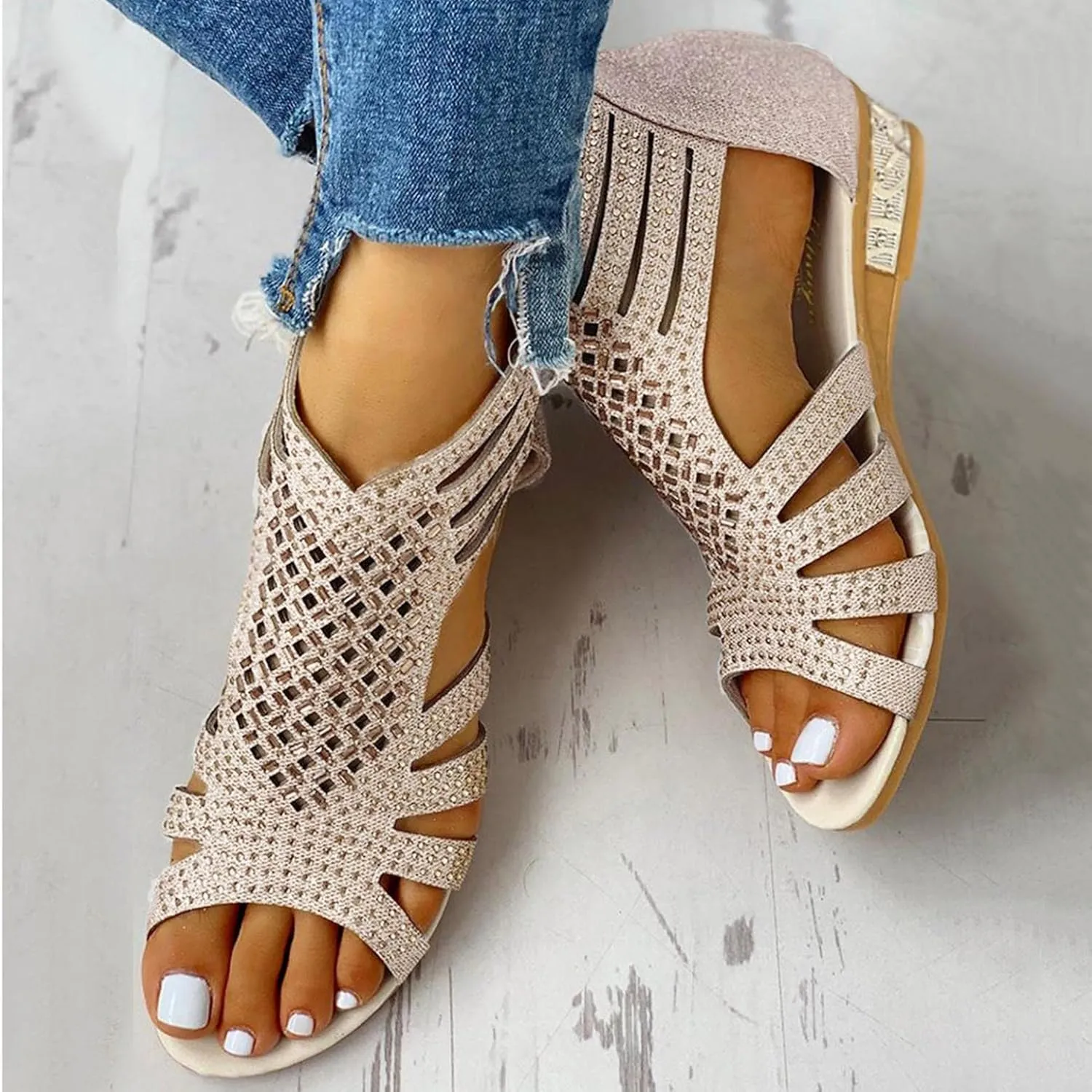 Gibobby Gladiator Sandals for Women Thong Sandals Flip Flop Dressy Summer Flat Travel Bohemian Roman Beach Open Toe Shoes