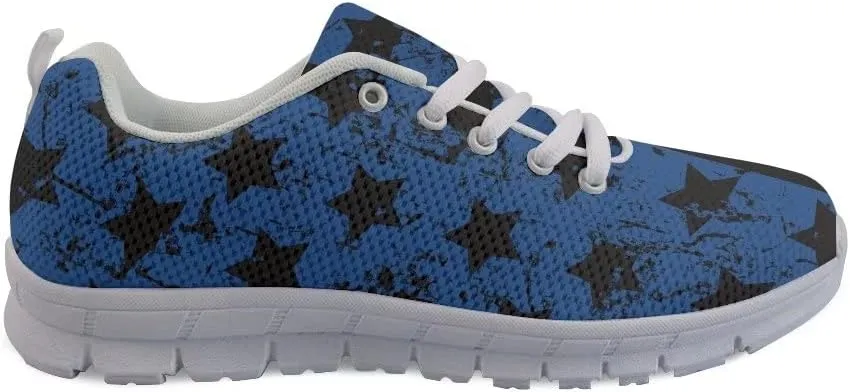 GIFTPUZZ Men Running Shoes Lace Up Athletic Mesh Breathable Casual Sneakers