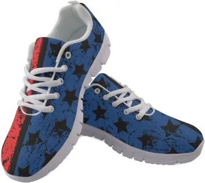 GIFTPUZZ Men Running Shoes Lace Up Athletic Mesh Breathable Casual Sneakers