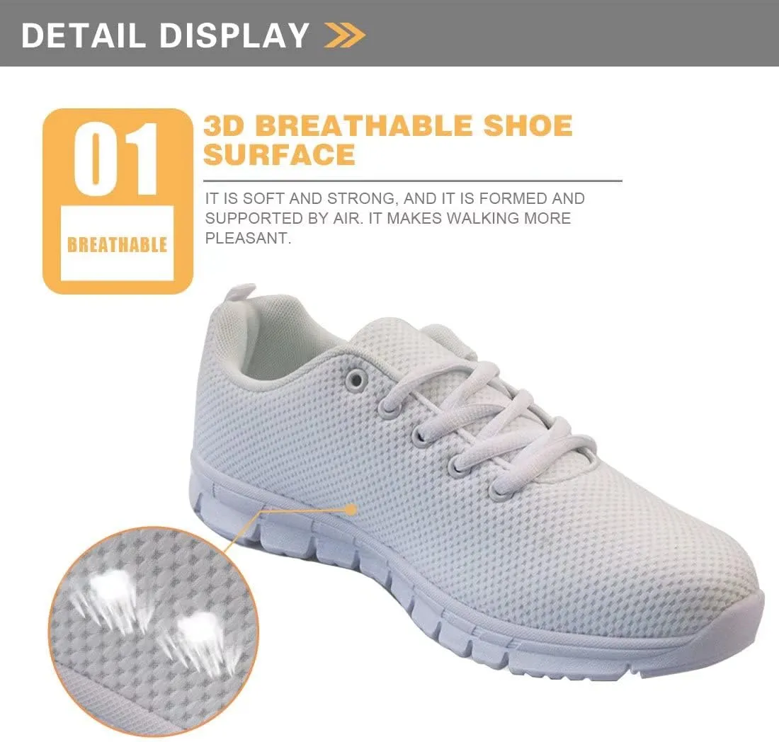 GIFTPUZZ Men Running Shoes Lace Up Athletic Mesh Breathable Casual Sneakers