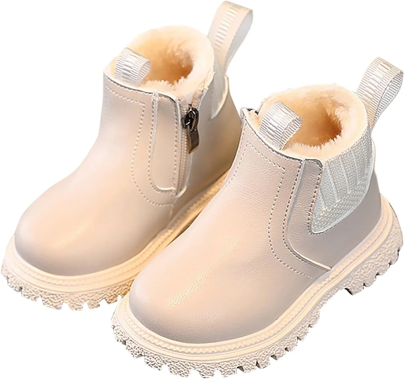 Girls Ankle Boots Breathable Faux Fur Fleece Lined Winter Snow Boots Toddler Kids Girls Boys Dress Boots Hiking Boots