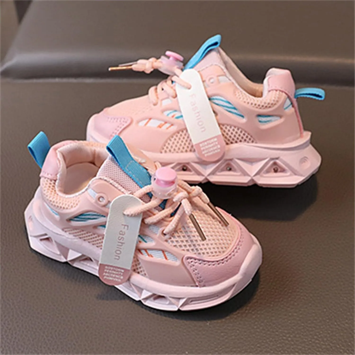 Glitter Sneaker for Toddler Baby Infant Mesh Breathable Lace-Up Light Up Fashion Sport Shoes Non Slip Comfy Flat