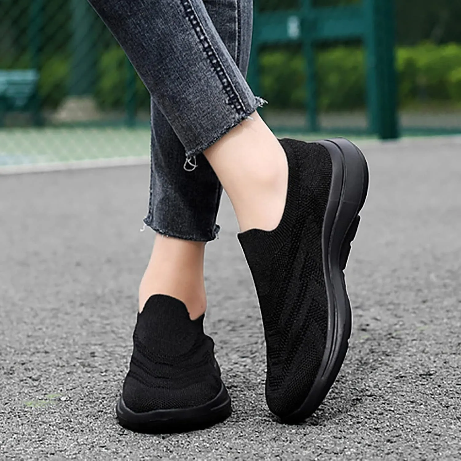 Gym Shoes for Women Workout Size 12 Slip On Shoes for Women with Arch Support Cute Black Sneakers for Women Dressy Walking Sneakers for Women 2023 Zapatos De Trabajo para Mujer